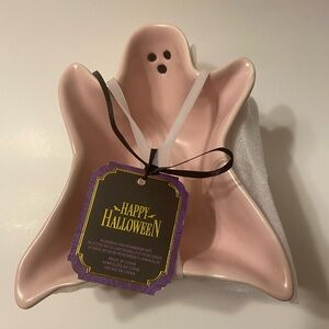 Global Concepts Designs Happy Halloween Pink Ghost Serving Dishes Set of 2